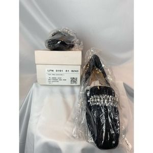 Black Suede/Stone Loafer- JustFab Irina - Size 8